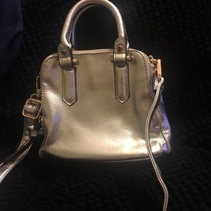 Silver mini crossbody bag by Free People